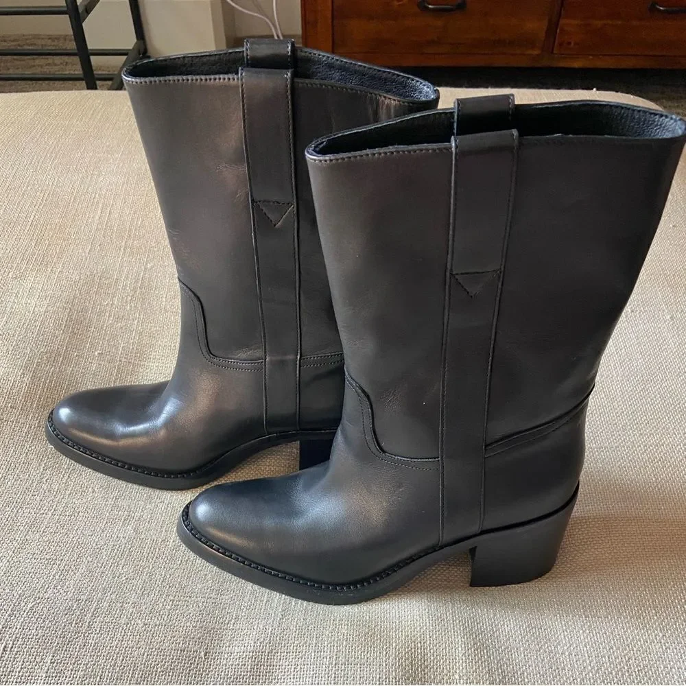 Jeffrey Campbell Desert Western Boot in Black Natural 6.5